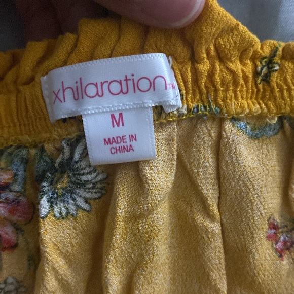 Used dress yellow/orange with flowers - Picture 2 of 2